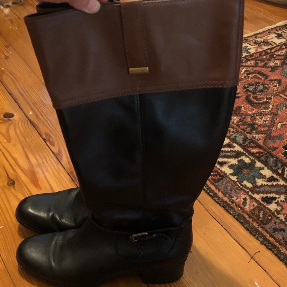Brown and Black Heeled Boots